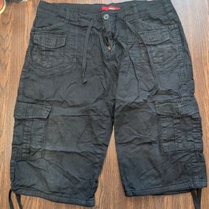 Women's Black Cargo Shorts